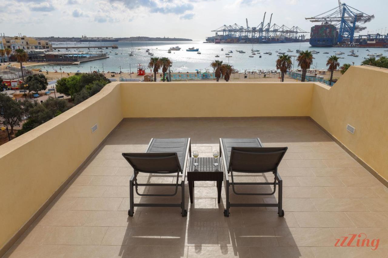 Luxurious Duplex Seafront Apt W Amazing Sea Views Birżebbuġa Extérieur photo